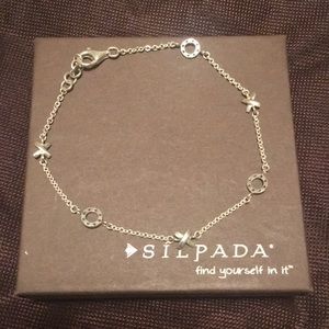 Silpada Sterling Silver Hugs & Kisses Anklet